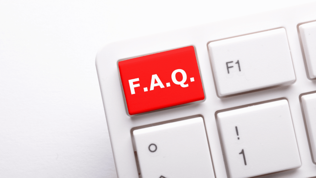 FAQと書かれたボタン