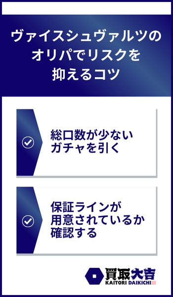 ヴァイスシュヴァルツのオリパでリスクを抑えるコツ